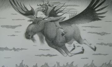 «Крылатый Загалмай»: персональная выставка Жаргала Зомонова