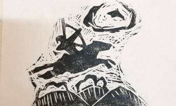 В Сампиловском музее Дарима Кантакова провела мастер-класс по линогравюре