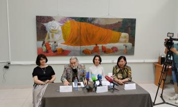 В Национальном музее прошла пресс-конференция, посвященная выставке «В стране Изумрудного Будды»