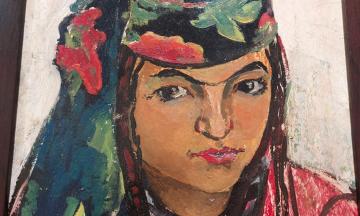 Картина «Девушка с косами в платке. Киз бала»