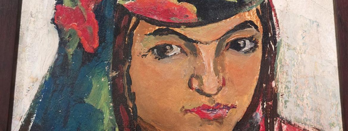 Картина «Девушка с косами в платке. Киз бала»